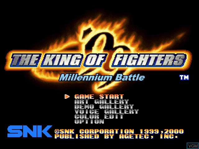 Image de l'ecran titre du jeu King of Fighters '99, The sur Sony Playstation