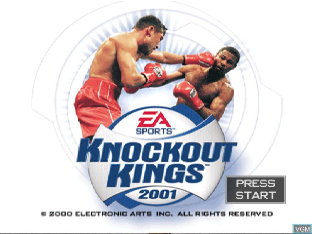 Image de l'ecran titre du jeu Knockout Kings 2001 sur Sony Playstation