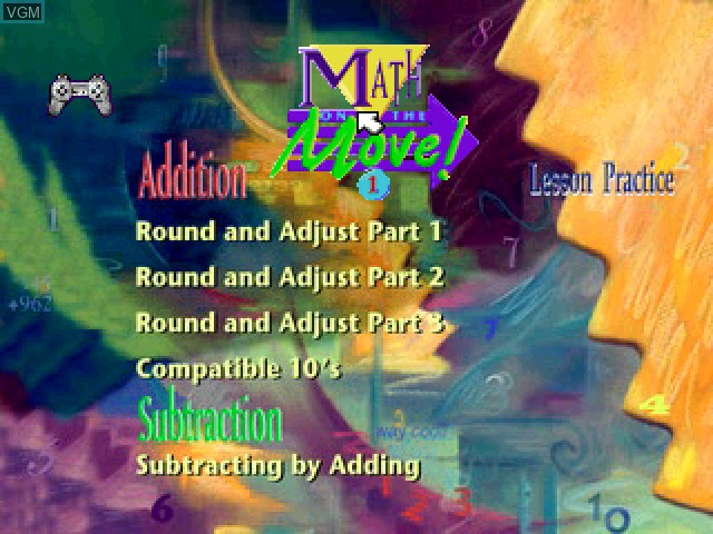 Image de l'ecran titre du jeu Math on the Move! - Addition/Subtraction Advanced sur Sony Playstation