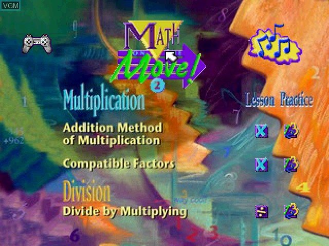 Image de l'ecran titre du jeu Math on the Move! - Multiplication/Division Advanced sur Sony Playstation