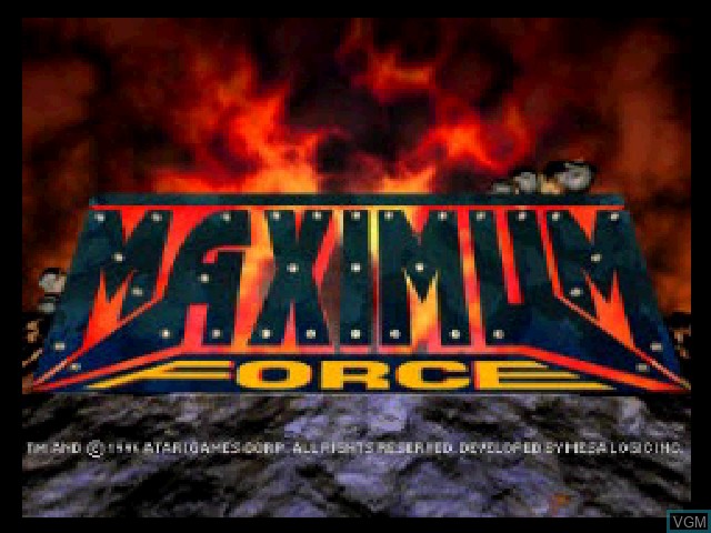 Image de l'ecran titre du jeu Maximum Force sur Sony Playstation