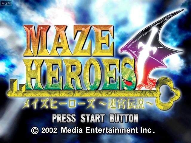 Image de l'ecran titre du jeu Maze Heroes - Meikyuu Densetsu sur Sony Playstation