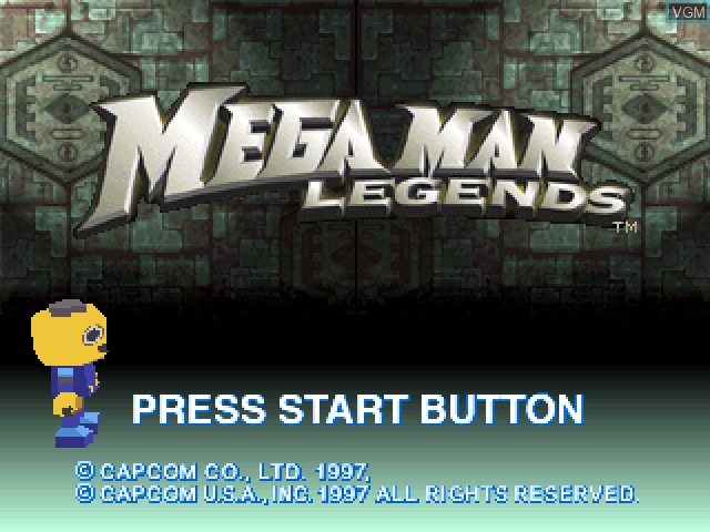 Image de l'ecran titre du jeu Mega Man Legends sur Sony Playstation