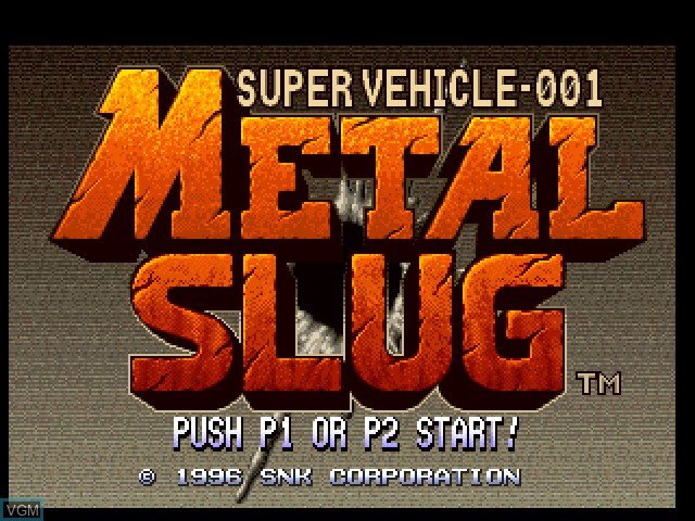 Image de l'ecran titre du jeu Metal Slug sur Sony Playstation