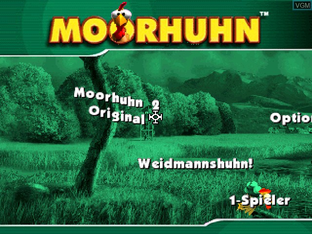 Image de l'ecran titre du jeu Moorhuhn 2 - Die Jagd Geht Weiter sur Sony Playstation
