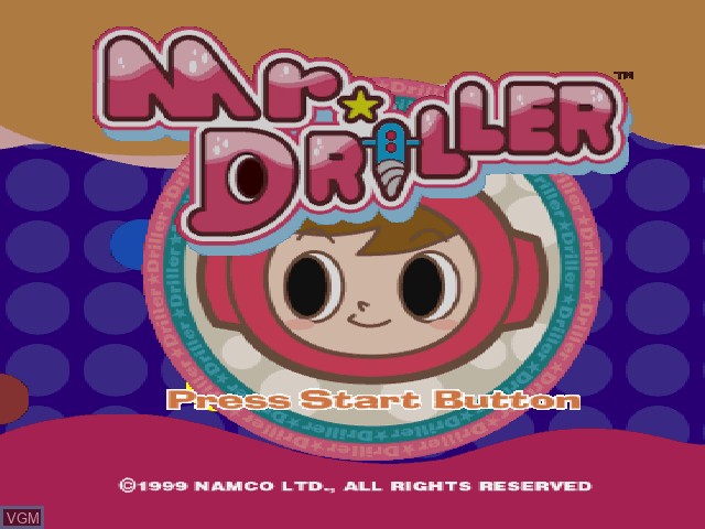 Image de l'ecran titre du jeu Mr. Driller sur Sony Playstation