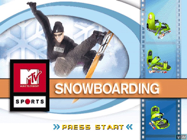 Image de l'ecran titre du jeu MTV Sports - Snowboarding sur Sony Playstation