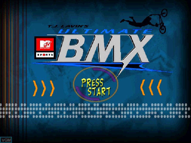Image de l'ecran titre du jeu MTV Sports - T.J. Lavin's Ultimate BMX sur Sony Playstation