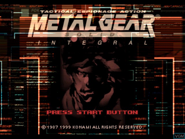Image de l'ecran titre du jeu Metal Gear Solid Integral sur Sony Playstation