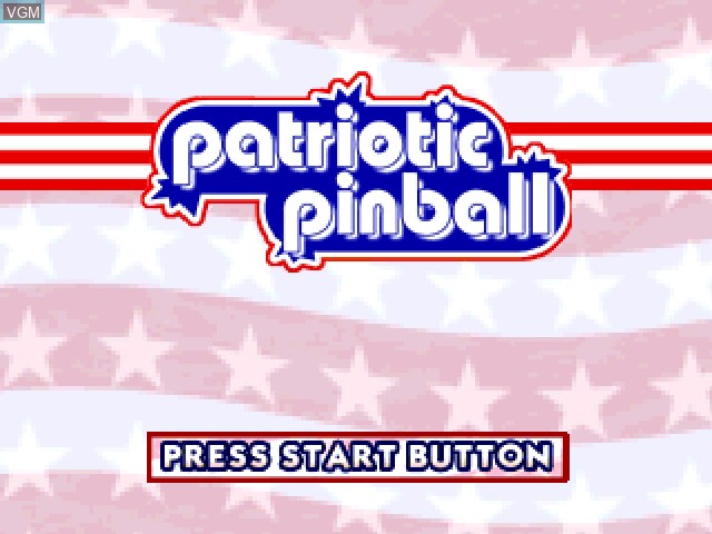 Image de l'ecran titre du jeu Patriotic Pinball sur Sony Playstation
