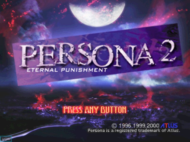 Image de l'ecran titre du jeu Persona 2 - Eternal Punishment sur Sony Playstation