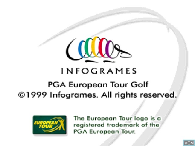 Image de l'ecran titre du jeu PGA European Tour Golf sur Sony Playstation