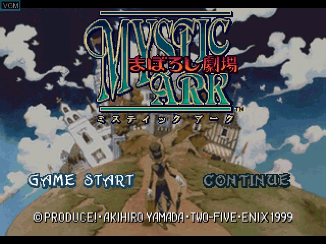 Image de l'ecran titre du jeu Mystic Ark - Maboroshi Gekijo sur Sony Playstation