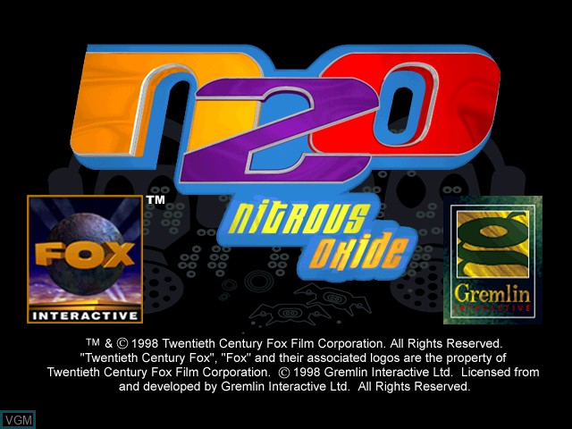 Image de l'ecran titre du jeu N2O - Nitrous Oxide sur Sony Playstation