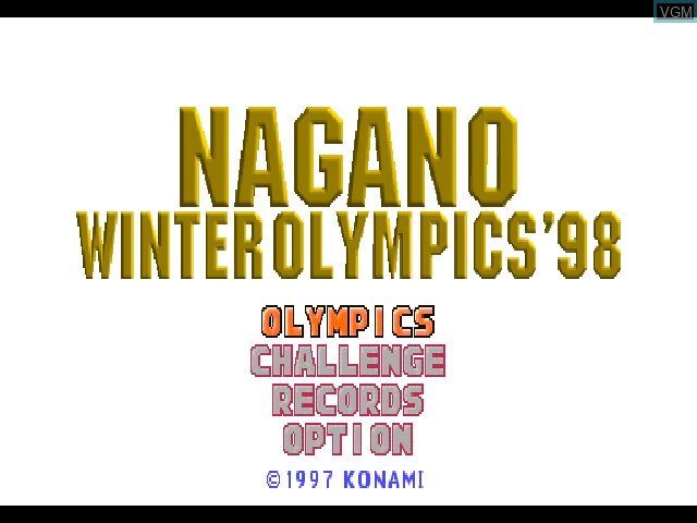Image de l'ecran titre du jeu Nagano Winter Olympics '98 sur Sony Playstation