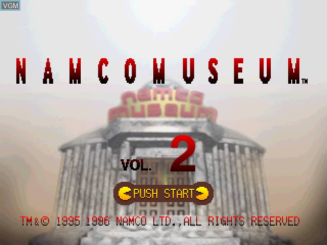 Image de l'ecran titre du jeu Namco Museum Vol. 2 sur Sony Playstation