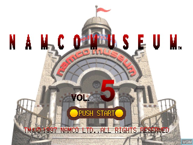 Image de l'ecran titre du jeu Namco Museum Vol. 5 sur Sony Playstation