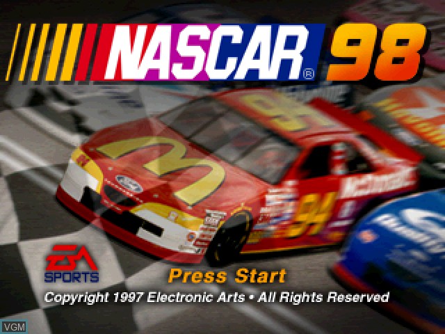 Image de l'ecran titre du jeu NASCAR 98 sur Sony Playstation