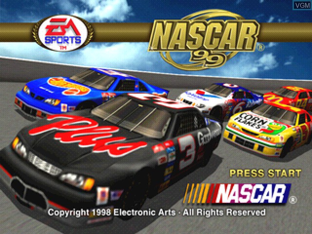 Image de l'ecran titre du jeu NASCAR 99 sur Sony Playstation