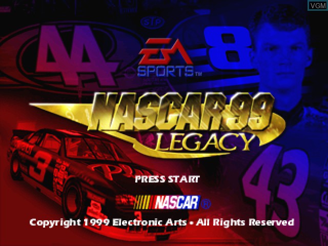 Image de l'ecran titre du jeu NASCAR 99 - Legacy sur Sony Playstation