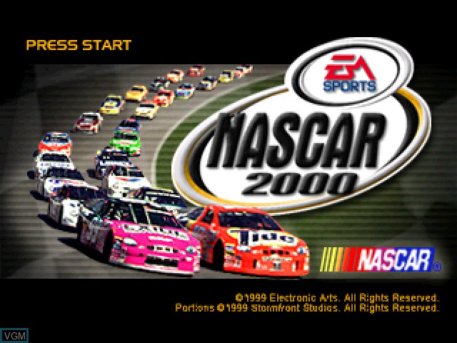 Image de l'ecran titre du jeu NASCAR 2000 sur Sony Playstation