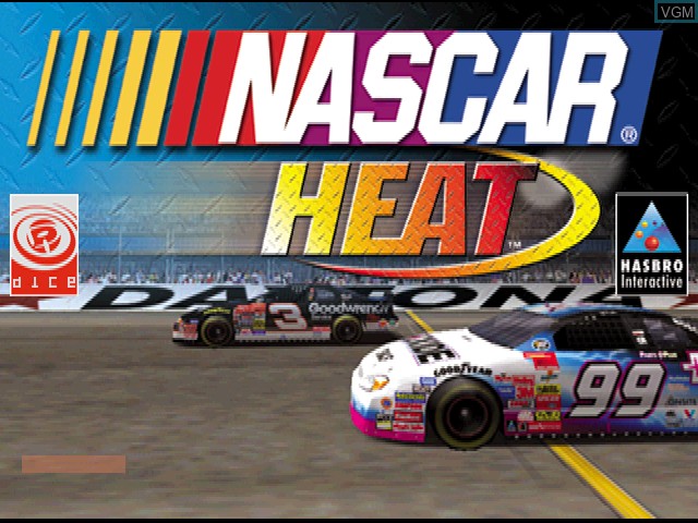 Image de l'ecran titre du jeu NASCAR Heat sur Sony Playstation