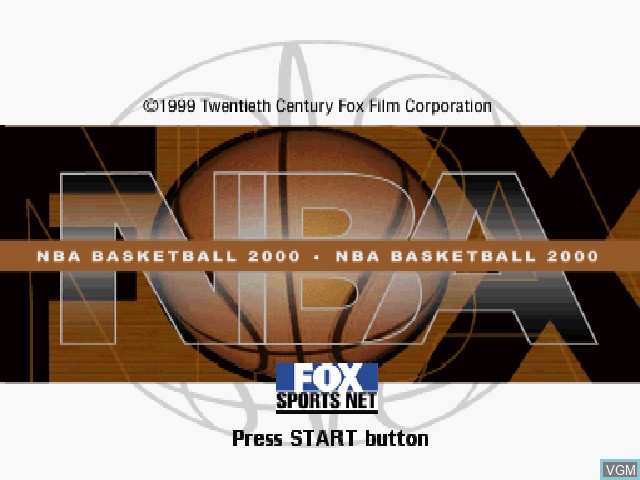 Image de l'ecran titre du jeu NBA Basketball 2000 sur Sony Playstation