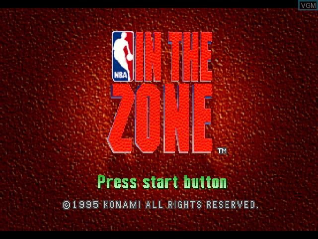Image de l'ecran titre du jeu NBA In the Zone sur Sony Playstation