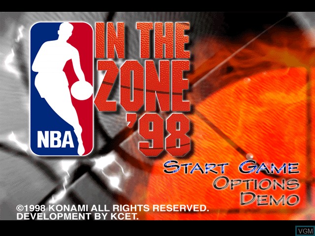 Image de l'ecran titre du jeu NBA In The Zone '98 sur Sony Playstation