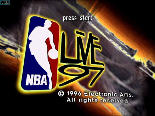 Image de l'ecran titre du jeu NBA Live 97 sur Sony Playstation