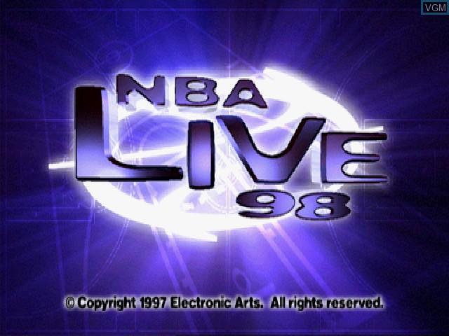 Image de l'ecran titre du jeu NBA Live 98 sur Sony Playstation