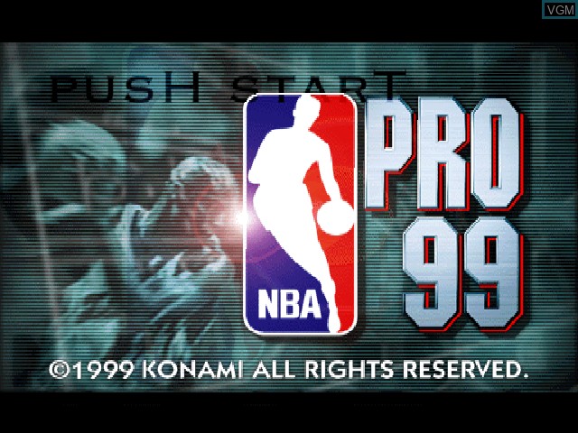 Image de l'ecran titre du jeu NBA Pro 99 sur Sony Playstation