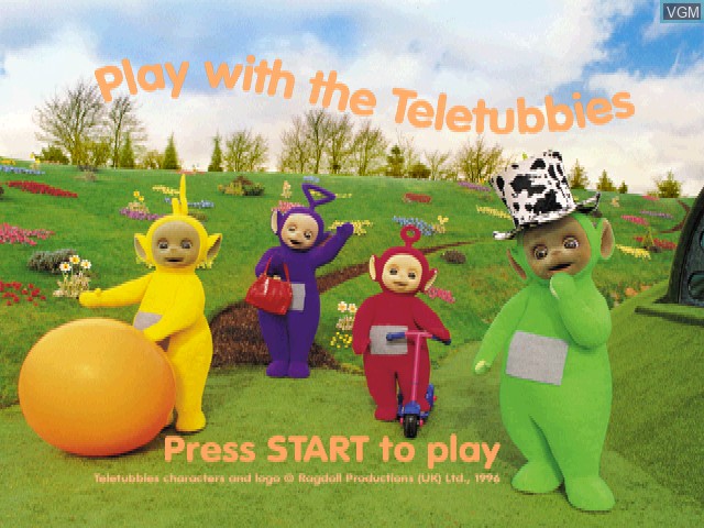 Image de l'ecran titre du jeu Play with the Teletubbies sur Sony Playstation