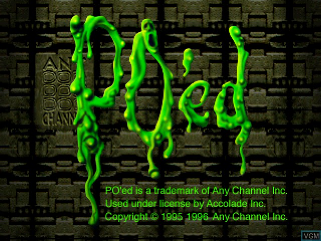 Image de l'ecran titre du jeu PO'ed sur Sony Playstation