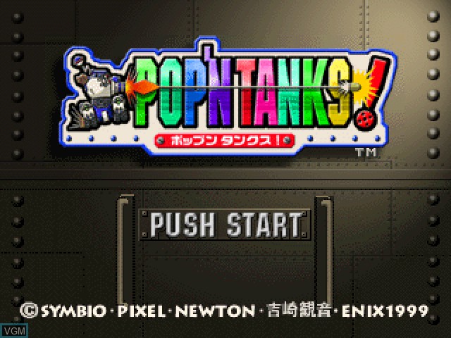 Image de l'ecran titre du jeu Pop'n Tanks! sur Sony Playstation