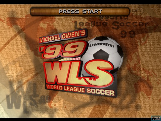 Image de l'ecran titre du jeu Michael Owen's World League Soccer 99 sur Sony Playstation
