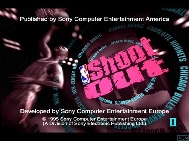 Image de l'ecran titre du jeu NBA ShootOut sur Sony Playstation
