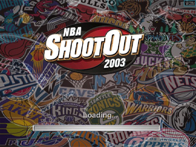 Image de l'ecran titre du jeu NBA ShootOut 2003 sur Sony Playstation