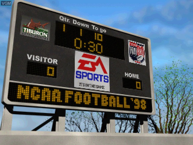 Image de l'ecran titre du jeu NCAA Football 98 sur Sony Playstation