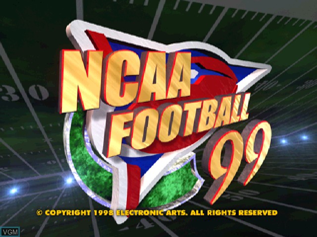 Image de l'ecran titre du jeu NCAA Football 99 sur Sony Playstation