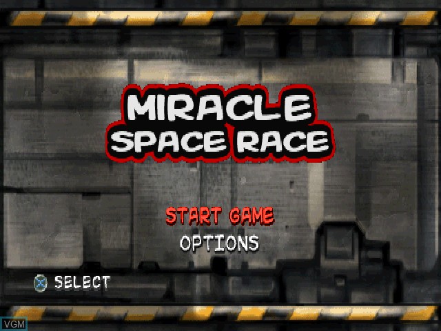 Image de l'ecran titre du jeu Miracle Space Race sur Sony Playstation
