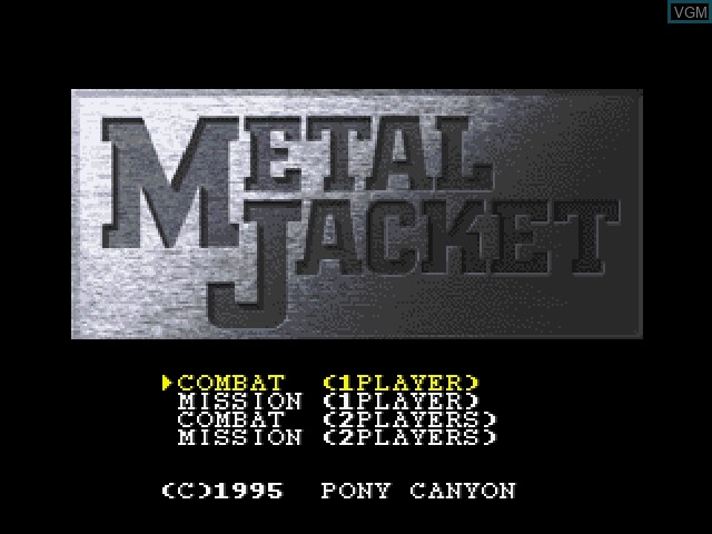 Image de l'ecran titre du jeu Metal Jacket sur Sony Playstation