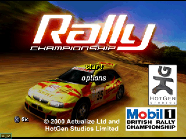 Image de l'ecran titre du jeu Mobil 1 Rally Championship sur Sony Playstation