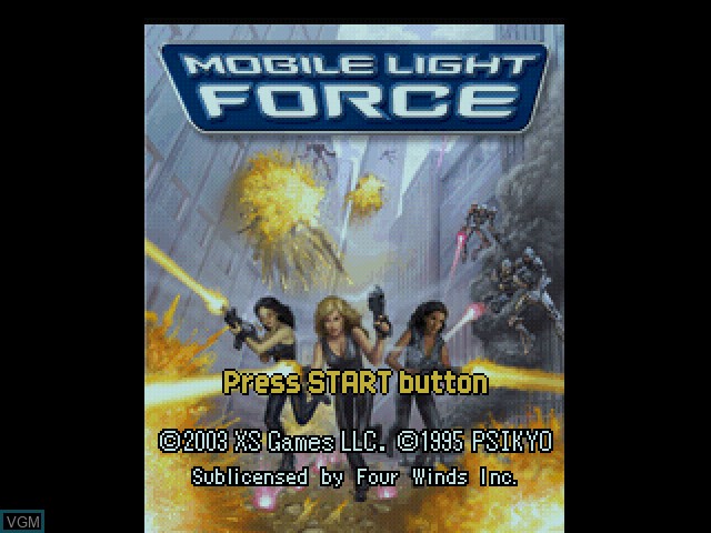 Image de l'ecran titre du jeu Mobile Light Force sur Sony Playstation