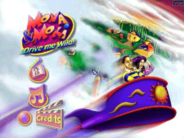 Image de l'ecran titre du jeu Mona & Moki 1 - Drive Me Wild sur Sony Playstation