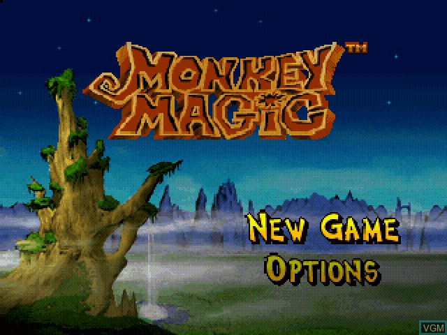 Image de l'ecran titre du jeu Monkey Magic sur Sony Playstation