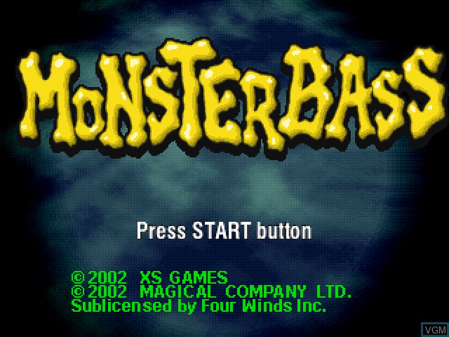 Image de l'ecran titre du jeu Monster Bass! sur Sony Playstation