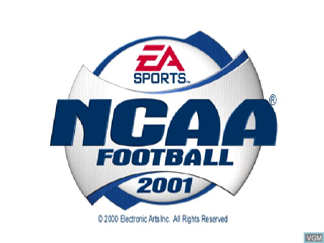 Image de l'ecran titre du jeu NCAA Football 2001 sur Sony Playstation