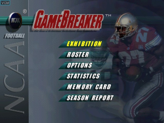 Image de l'ecran titre du jeu NCAA GameBreaker sur Sony Playstation
