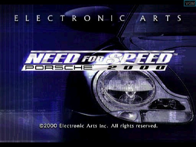 Image de l'ecran titre du jeu Need for Speed - Porsche 2000 sur Sony Playstation